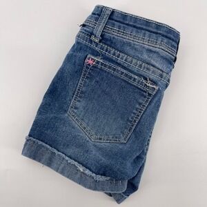 Tommy Bahama Denim Shorts‎ Cuffed Distressed Pink Accents Girls Size 8